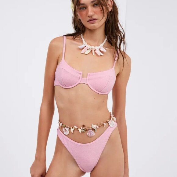 For Love And Lemons Tiana Underwire Bikini SET and the matching ruffle skirt NWT - Picture 4 of 10